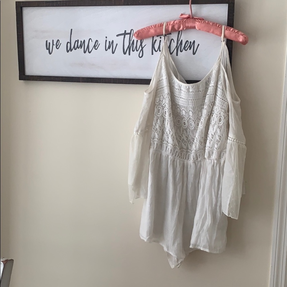 White lace romper